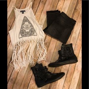 Kendall & Kylie Fringe Crop Top